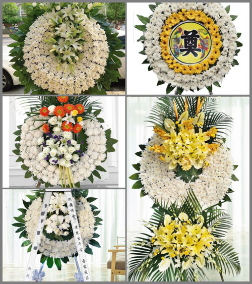 山东莱芜莱城区茶业口镇榆林前村花圈速递